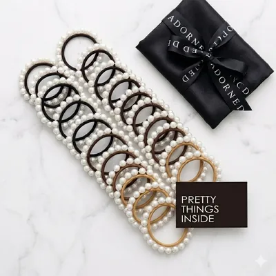 Elastiques cheveux Luxe Neutral Pearl